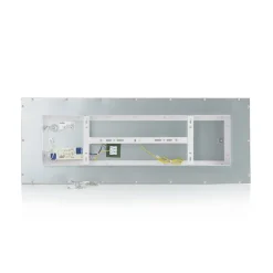 Lindby LED paneel Livel, set van 2, 4.000 K, 80 x 30 cm, zilver