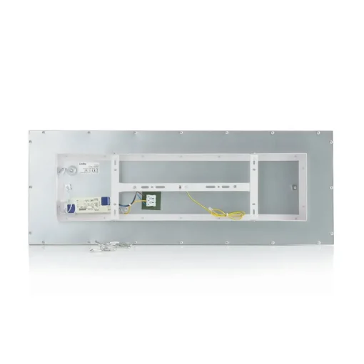 Lindby LED paneel Livel, set van 2, 4.000 K, 80 x 30 cm, zilver