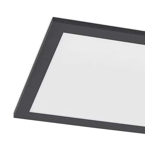 Lindby LED paneel Nelios, 120 x 30 cm, CCT, zwart, metaal