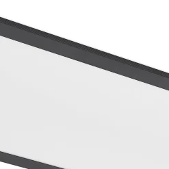 Lindby LED paneel Nelios, 120 x 30 cm, CCT, zwart, metaal