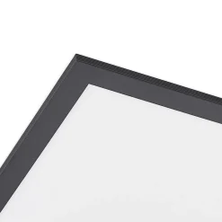 Lindby LED paneel Nelios, 62 x 62 cm, 4.000K, zwart, metaal
