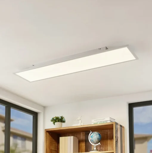 Lindby LED paneel Quais, 30 x 120 cm, wit, aluminium, 4.000K