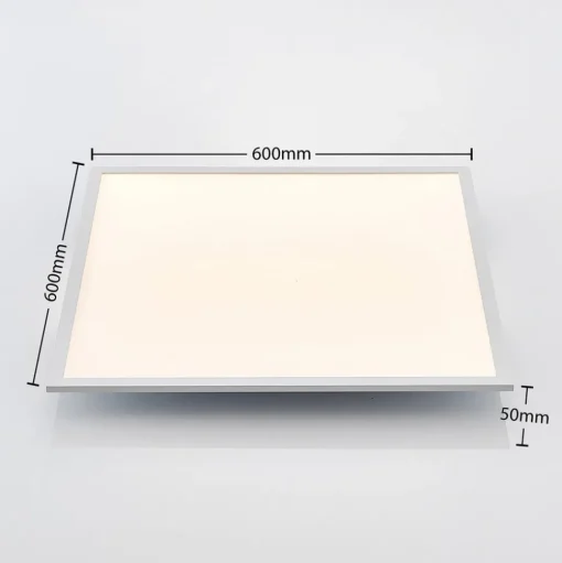 Lindby LED paneel Quais, 60 x 60 cm, wit, aluminium, 4.000K
