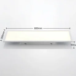 Lindby LED paneel Quais, 80 x 30 cm, wit, metaal, 4.000K