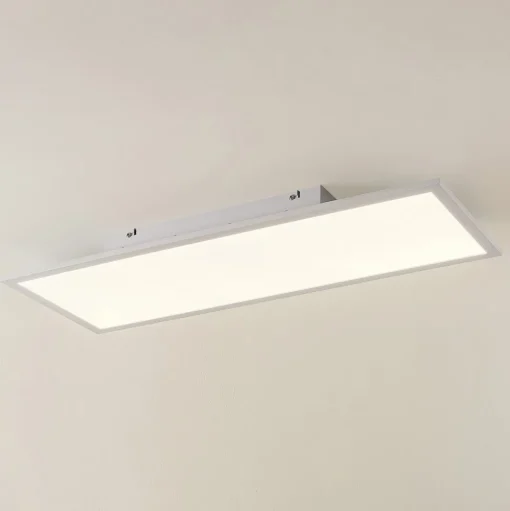 Lindby LED paneel Quais, 80 x 30 cm, wit, metaal, 4.000K