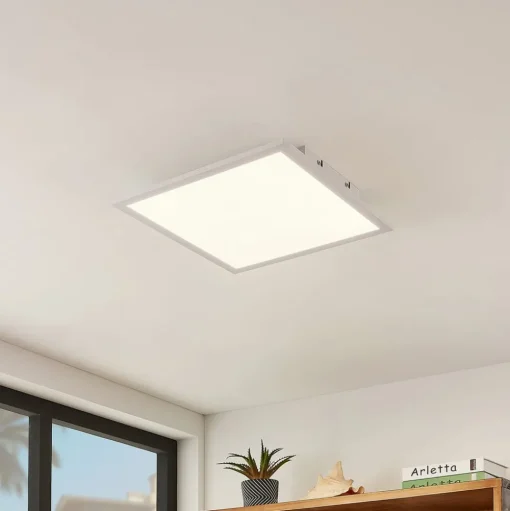 Lindby LED paneel Quais, 40 x 40 cm, wit, aluminium, 4.000K