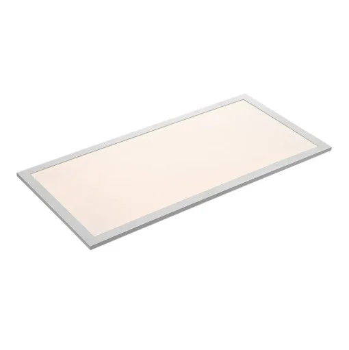 Lindby LED paneel Stenley, 4.000 K, 60 cm x 30 cm, zilver/wit
