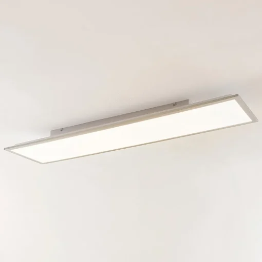 Lindby LED paneel Stenley, 4.000 K, 120 cm x 30 cm, zilver/wit