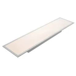 Lindby LED paneel Stenley, 4.000 K, 120 cm x 30 cm, zilver/wit