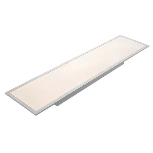 Lindby LED paneel Stenley, 4.000 K, 120 cm x 30 cm, zilver/wit