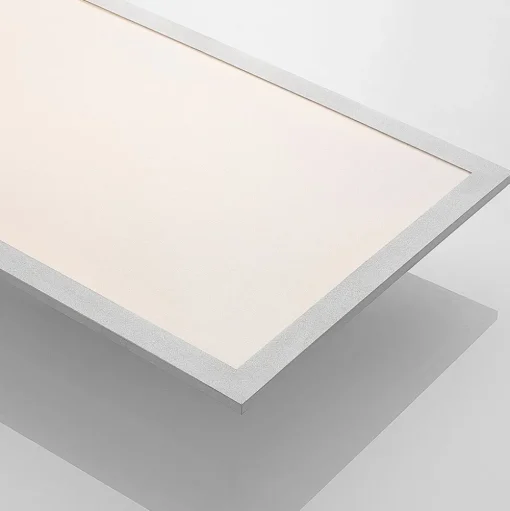 Lindby LED paneel Stenley, 4.000 K, 120 cm x 30 cm, zilver/wit