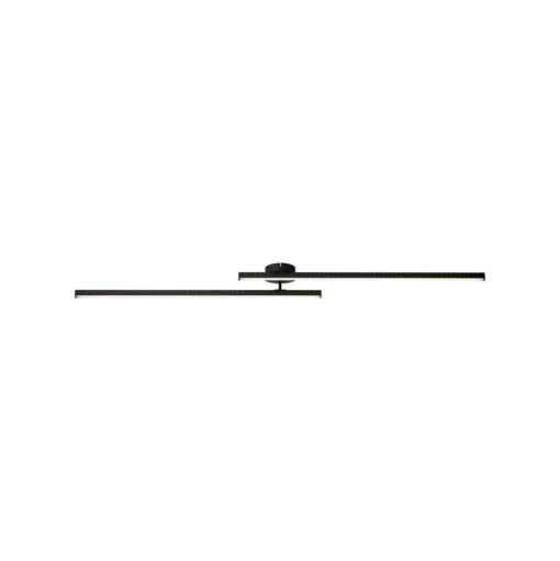 Lindby LED plafondlamp Aurendor, 135 cm, zwart, metaal