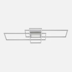 Lindby LED plafondlamp Caitlin, nikkel, metaal, 105cm