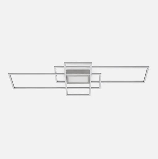 Lindby LED plafondlamp Caitlin, nikkel, metaal, 105cm