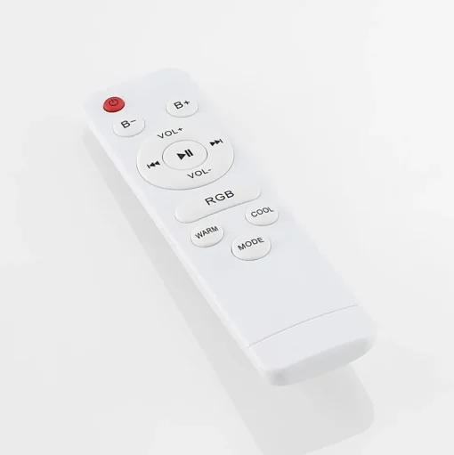 Lindby LED plafondlamp Elpida, luidspreker, wit, Ø 39cm