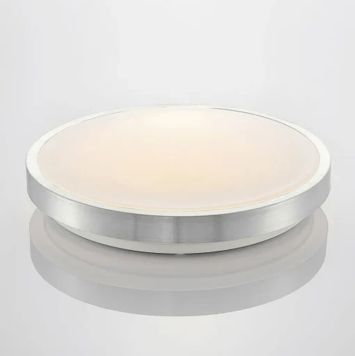 Lindby LED plafondlamp Emelie, Ø 42 cm, aluminiumkleurig, metaal