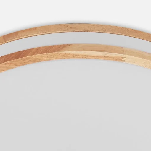 Lindby LED plafondlamp Emiva, 50cm, CCT, afstandsbediening, hout