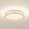 Lindby LED plafondlamp Emiva, Ø 39,5 cm, CCT, hout