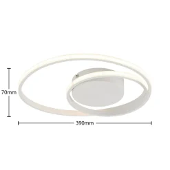 Lindby LED plafondlamp Emisua, wit, CCT, dimbaar