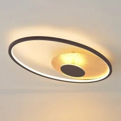 Lindby LED plafondlamp Feival, 61 cm, roest/goud, dimbaar