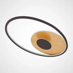 Lindby LED plafondlamp Feival, 61 cm, roest/goud, dimbaar
