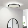Lindby LED plafondlamp Glane, Ø 38 cm, zwart/wit, IP44