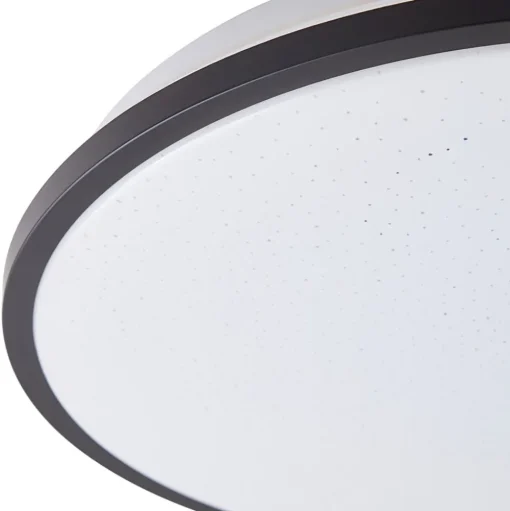 Lindby LED plafondlamp Glane, Ø 38 cm, zwart/wit, IP44