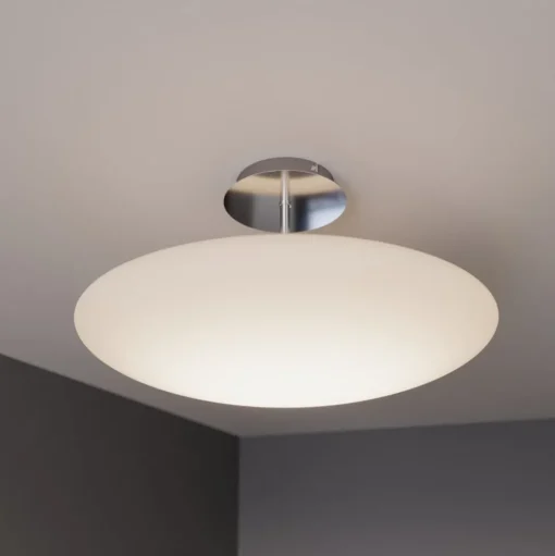 Lindby LED plafondlamp Gunda, wit, glas, Ø 48cm