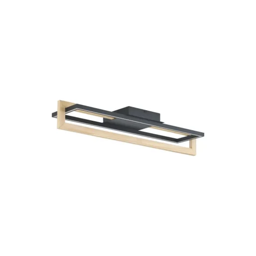 Lindby LED plafondlamp Holamu, 80 cm, hout