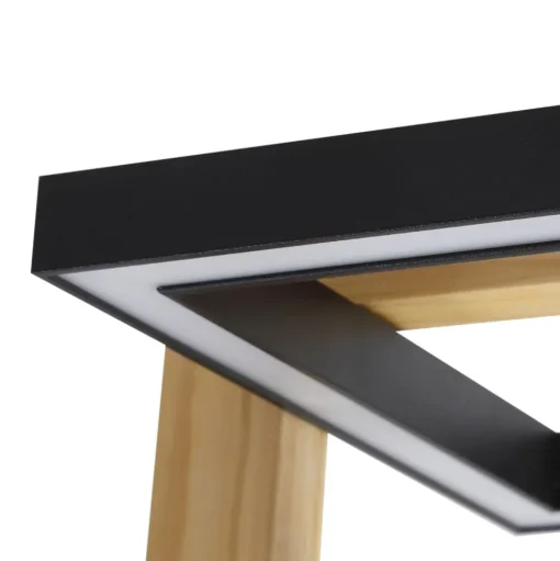 Lindby LED plafondlamp Holamu, 80 cm, hout
