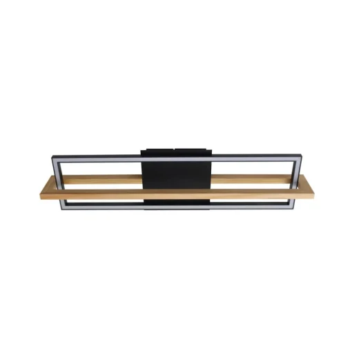 Lindby LED plafondlamp Holamu, 80 cm, hout