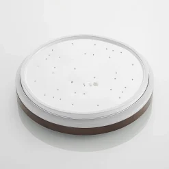 Lindby LED plafondlamp Hudsona, Ø 49 cm, hout, bruin