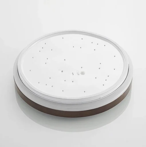 Lindby LED plafondlamp Hudsona, Ø 49 cm, hout, bruin
