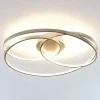 Lindby LED plafondlamp Joline, Ø 60 cm, nikkelkleurig, metaal