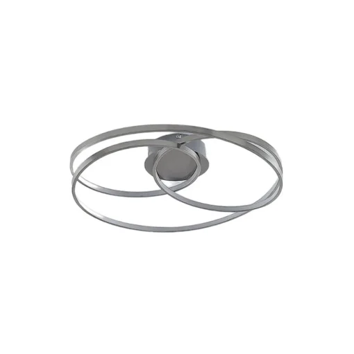 Lindby LED plafondlamp Joline, Ø 60 cm, nikkelkleurig, metaal