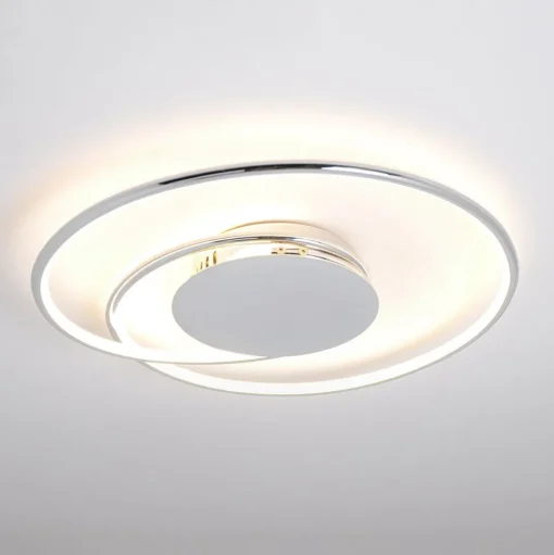 Lindby LED plafondlamp Joline, Ø 46 cm, chroomkleurig, metaal