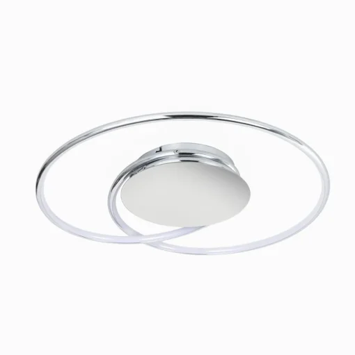 Lindby LED plafondlamp Joline, Ø 46 cm, chroomkleurig, metaal