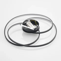 Lindby LED plafondlamp Kateryna, zwart, Ø 60 cm, dimbaar