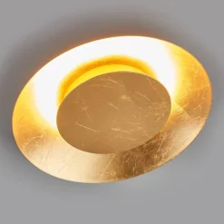 Lindby LED plafondlamp Keti, Ø 35 cm, goud, rond, metaal