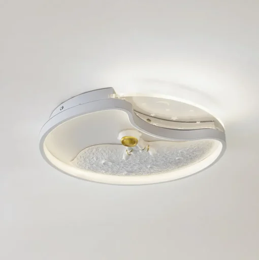 Lindby LED plafondlamp Kosmo, 40 cm, wit, metaal, maan