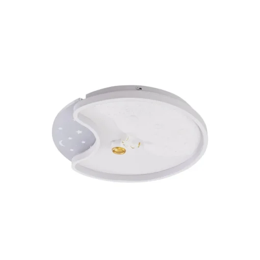Lindby LED plafondlamp Kosmo, 40 cm, wit, metaal, maan