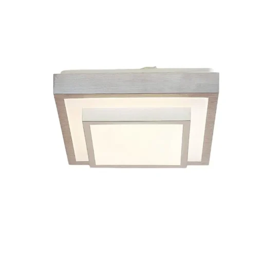 Lindby LED plafondlamp Mirco, 32 cm, hoekig, aluminium