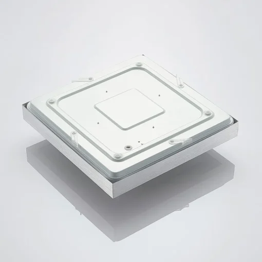 Lindby LED plafondlamp Mirco, 32 cm, hoekig, aluminium