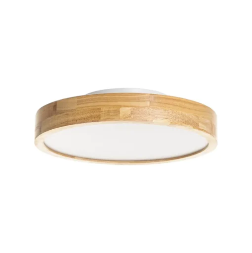 Lindby LED plafondlamp Milada, eiken, CCT, afstandsbediening