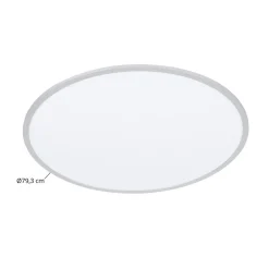 Lindby LED plafondlamp Narima, 4.000 K, Ø 80 cm, zilver