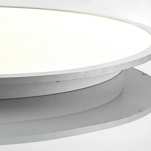 Lindby LED plafondlamp Narima, 4.000 K, Ø 80 cm, zilver