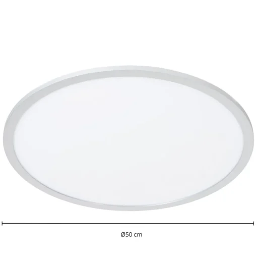 Lindby LED plafondlamp Narima, 4.000 K, Ø 50 cm, zilver