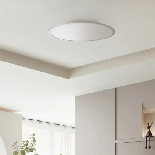 Lindby LED plafondlamp Narima, CCT, Ø 60 cm, zilver