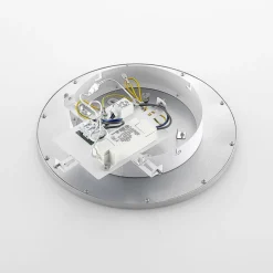Lindby LED plafondlamp Narima, 4.000 K, Ø 30 cm, zilver