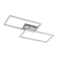 Lindby LED plafondlamp Panja, 35 cm, chroomkleurig, ijzer
